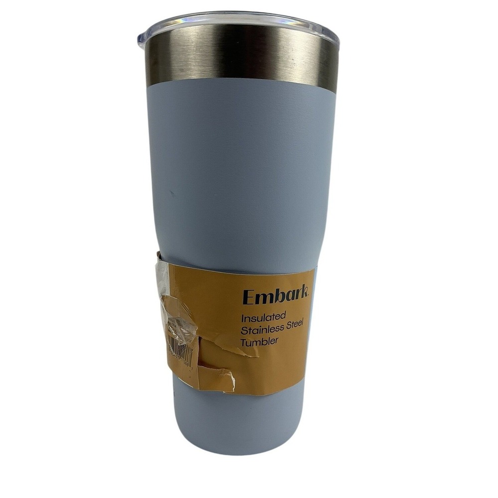 Embark Insulated Stainless Steel Tumbler‎ 30oz Gray Straw Lid Travel Mug